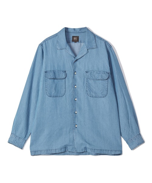 MEN'S BIGI(メンズビギ)の「テンセルオープンカラーシャツ(シャツ/ブラウス・メンズ・ブルー/グレー・01/03/02)」の22枚目の写真