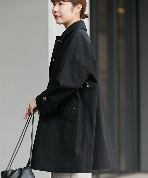 journal standard L'essage(ジャーナルスタンダードレサージュ)の「別注【MACKINTOSH/マッキントッシュ】HUMBIE MB EX:コート(ステンカラーコート・レディース・ブラック/キャメル/ネイビー・4/8/6)」の8枚目の写真
