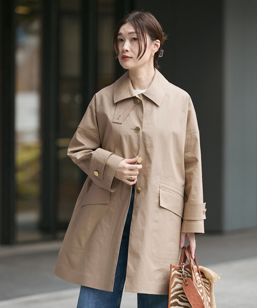 journal standard L'essage(ジャーナルスタンダードレサージュ)の「別注【MACKINTOSH/マッキントッシュ】HUMBIE MB EX:コート(ステンカラーコート・レディース・ブラック/キャメル/ネイビー・4/8/6)」の12枚目の写真