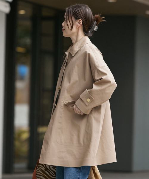 journal standard L'essage(ジャーナルスタンダードレサージュ)の「別注【MACKINTOSH/マッキントッシュ】HUMBIE MB EX:コート(ステンカラーコート・レディース・ブラック/キャメル/ネイビー・4/8/6)」の13枚目の写真