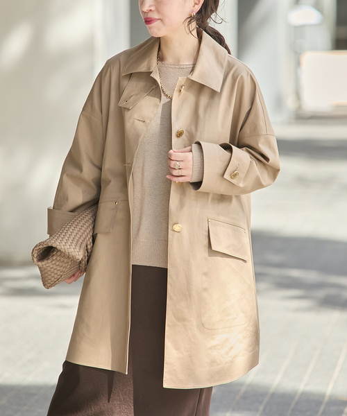 journal standard L'essage(ジャーナルスタンダードレサージュ)の「別注【MACKINTOSH/マッキントッシュ】HUMBIE MB EX:コート(ステンカラーコート・レディース・ブラック/キャメル/ネイビー・4/8/6)」の15枚目の写真