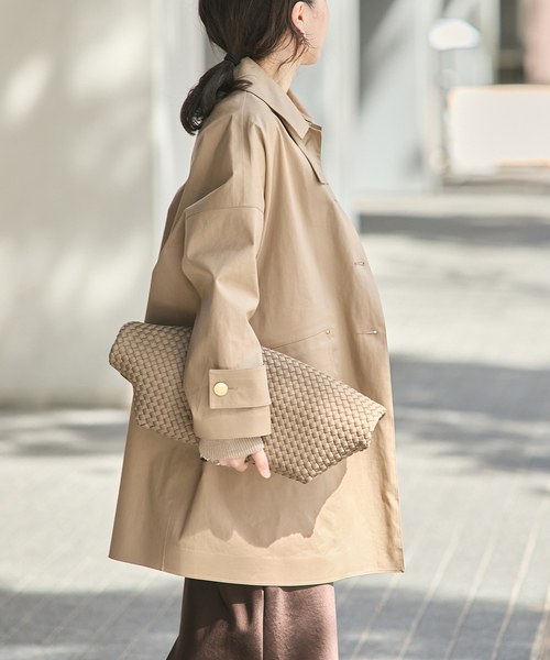 journal standard L'essage(ジャーナルスタンダードレサージュ)の「別注【MACKINTOSH/マッキントッシュ】HUMBIE MB EX:コート(ステンカラーコート・レディース・ブラック/キャメル/ネイビー・4/8/6)」の16枚目の写真