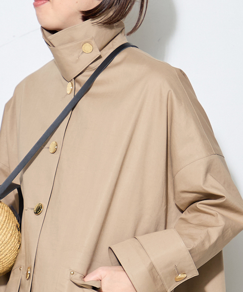 journal standard L'essage(ジャーナルスタンダードレサージュ)の「別注【MACKINTOSH/マッキントッシュ】HUMBIE MB EX:コート(ステンカラーコート・レディース・ブラック/キャメル/ネイビー・4/8/6)」の18枚目の写真