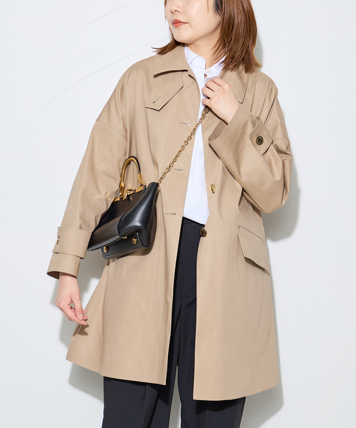 journal standard L'essage(ジャーナルスタンダードレサージュ)の「別注【MACKINTOSH/マッキントッシュ】HUMBIE MB EX:コート(ステンカラーコート・レディース・ブラック/キャメル/ネイビー・4/8/6)」の21枚目の写真