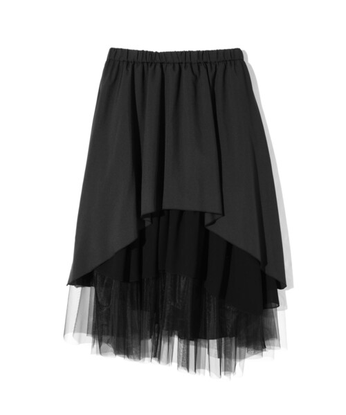 MIDIUMISOLID(ミディウミソリッド)の「MIDIUMISOLID for Ladies アシンメトリーティアードスカート(スカート・レディース・オフホワイト/ブラック・FREE)」の10枚目の写真