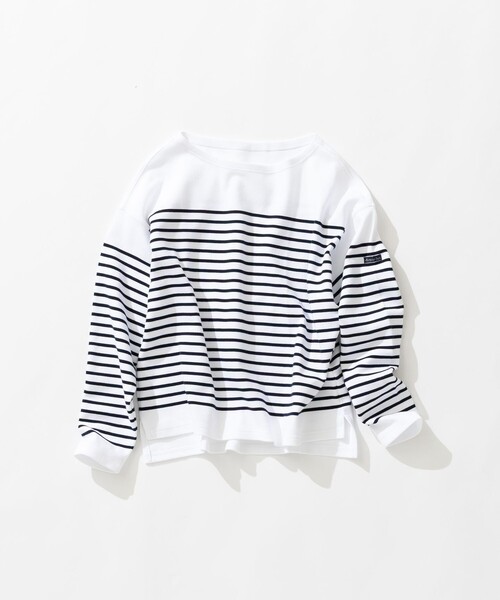 23区(ニジュウサンク)の「Armor-lux パネルボーダー クロップド カットソー(Tシャツ/カットソー・レディース・スカイブルー系1/ライトグリーン系1/ネイビー系1/ピンク系1・38)」の18枚目の写真