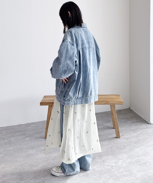 reca（レカ）の「小花柄刺繍シアーキャミワンピース（ワンピース・レディース・アイボリー/ブラック・FREE）」の9枚目の写真