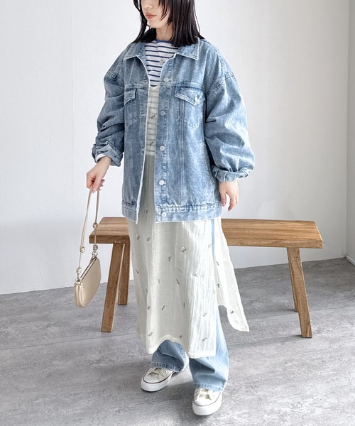 reca（レカ）の「小花柄刺繍シアーキャミワンピース（ワンピース・レディース・アイボリー/ブラック・FREE）」の8枚目の写真