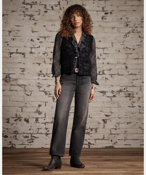 RRL（ダブル アール エル）の「ハイ ボーイ フィット ウエスタン ジーンズ（デニムパンツ・レディース・ブラック系1・24/25/26/27/28）」の9枚目の写真