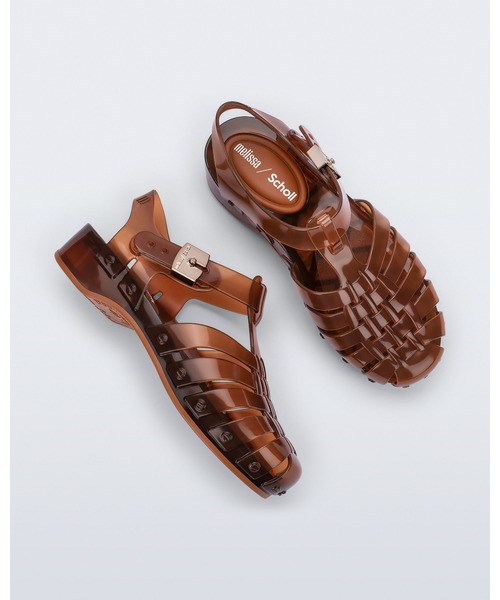 melissa(メリッサ)の「MELISSA POSSESSION PESCURA HEEL + SCHOLL AD(サンダル・レディース・ブラック/クリア/クリアブラウン・38/37/35-36/39)」の2枚目の写真