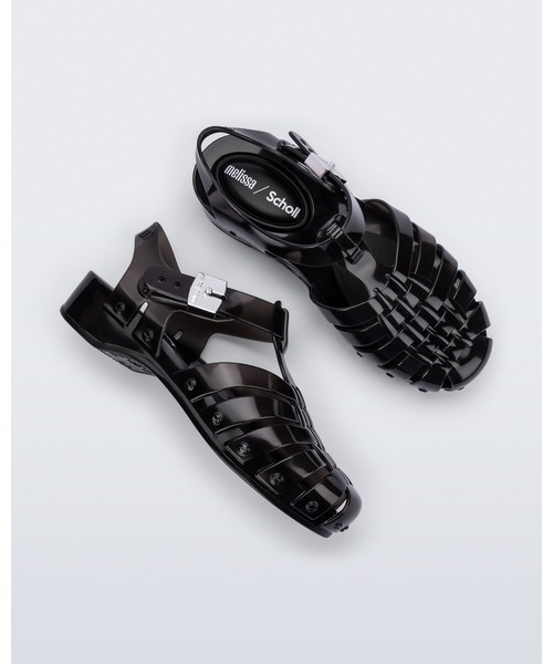 melissa(メリッサ)の「MELISSA POSSESSION PESCURA HEEL + SCHOLL AD(サンダル・レディース・ブラック/クリア/クリアブラウン・38/37/35-36/39)」の1枚目の写真