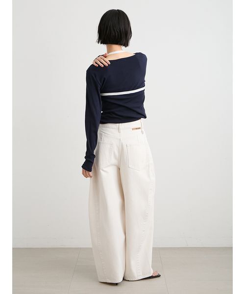 MIESROHE(ミースロエ)の「ハイフォルムコクーンデニム(デニムパンツ・レディース・ブルー/ブラック/ホワイト・0/00/1)」の20枚目の写真