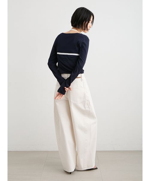MIESROHE(ミースロエ)の「ハイフォルムコクーンデニム(デニムパンツ・レディース・ブルー/ブラック/ホワイト・0/00/1)」の21枚目の写真