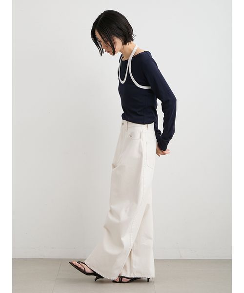 MIESROHE(ミースロエ)の「ハイフォルムコクーンデニム(デニムパンツ・レディース・ブルー/ブラック/ホワイト・0/00/1)」の22枚目の写真