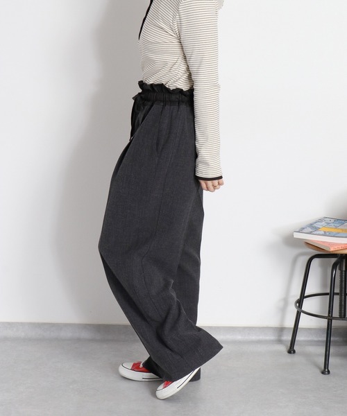 cepo（セポ）の「〈セットアップ対応〉ウエスト切替イージートラウザーパンツ（スラックス・レディース・ベージュ/チャコール・M）」の9枚目の写真