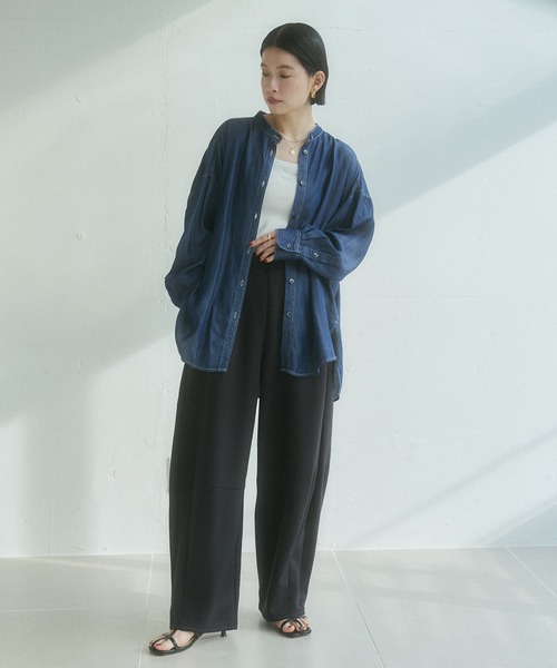 hunch（ハンチ）の「ライトダンボール コクーンパンツ（その他パンツ・レディース・杢グレー/ベージュ/ブラック・FREE）」の4枚目の写真