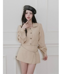 キルトボリュームファーショートコート（その他アウター）｜Darich
