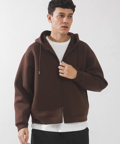 URBAN RESEARCH Sonny Label(アーバンリサーチサニーレーベル)の「ダンボールニットジップアップフーディー(パーカー・メンズ・ブラック/グレー系その他/チャコールグレー/ブラウン・MEDIUM/LARGE/X-LARGE)」の10枚目の写真