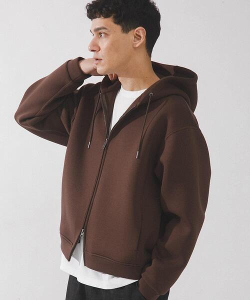 URBAN RESEARCH Sonny Label(アーバンリサーチサニーレーベル)の「ダンボールニットジップアップフーディー(パーカー・メンズ・ブラック/グレー系その他/チャコールグレー/ブラウン・MEDIUM/LARGE/X-LARGE)」の13枚目の写真