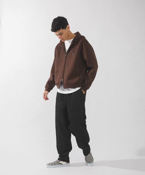 URBAN RESEARCH Sonny Label(アーバンリサーチサニーレーベル)の「ダンボールニットジップアップフーディー(パーカー・メンズ・ブラック/グレー系その他/チャコールグレー/ブラウン・MEDIUM/LARGE/X-LARGE)」の17枚目の写真