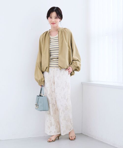 le.coeur blanc(ルクールブラン)の「レースイージーワイドパンツ(その他パンツ・レディース・ミント/ブラック/オフホワイト・38)」の14枚目の写真