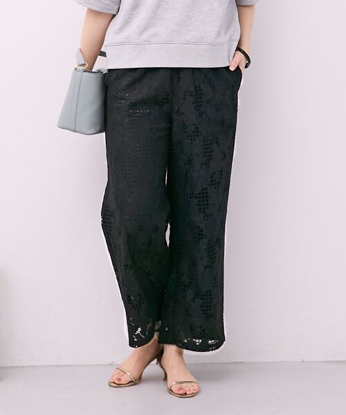 le.coeur blanc(ルクールブラン)の「レースイージーワイドパンツ(その他パンツ・レディース・ミント/ブラック/オフホワイト・38)」の11枚目の写真