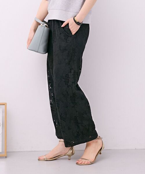 le.coeur blanc(ルクールブラン)の「レースイージーワイドパンツ(その他パンツ・レディース・ミント/ブラック/オフホワイト・38)」の12枚目の写真