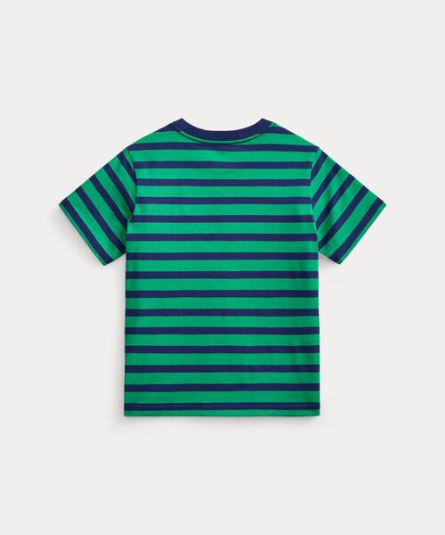 POLO RALPH LAUREN CHILDRENSWEAR(ポロ ラルフ ローレン チルドレンズウェア)の「ストライプド コットン ジャージー Tシャツ(Tシャツ/カットソー・キッズ・グリーン・3/4/6/7)」の4枚目の写真