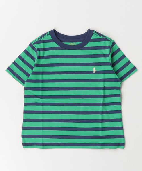 POLO RALPH LAUREN CHILDRENSWEAR(ポロ ラルフ ローレン チルドレンズウェア)の「ストライプド コットン ジャージー Tシャツ(Tシャツ/カットソー・キッズ・グリーン・3/4/6/7)」の3枚目の写真
