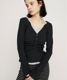 SLY（スライ）の「LAYERED LIKE CUT TOPS レイヤードライクカットトップス 春服（Tシャツ/カットソー）」