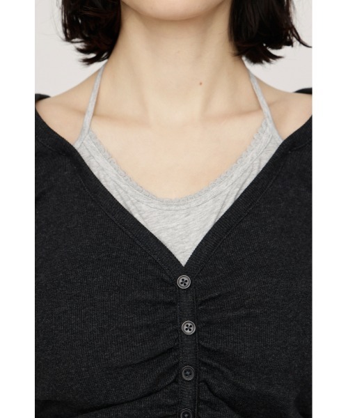 SLY(スライ)の「LAYERED LIKE CUT TOPS レイヤードライクカットトップス 春服(Tシャツ/カットソー・レディース・ライトピンク/オフホワイト/ネイビー/ライトブラック・FREE)」の16枚目の写真