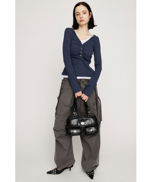 SLY(スライ)の「LAYERED LIKE CUT TOPS レイヤードライクカットトップス 春服(Tシャツ/カットソー・レディース・ライトピンク/オフホワイト/ネイビー/ライトブラック・FREE)」の19枚目の写真