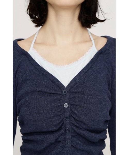 SLY(スライ)の「LAYERED LIKE CUT TOPS レイヤードライクカットトップス 春服(Tシャツ/カットソー・レディース・ライトピンク/オフホワイト/ネイビー/ライトブラック・FREE)」の22枚目の写真