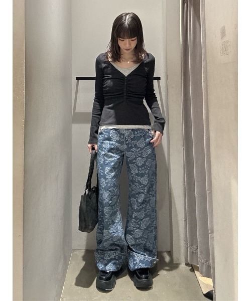 LAYERED LIKE CUT TOPS レイヤードライクカットトップス 春服（Tシャツ
