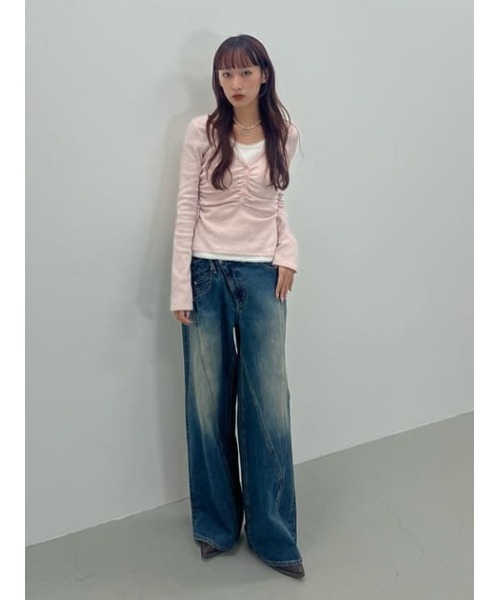 SLY レイヤードライクカットトップス　ピンク SLY レイヤードライクカットトップス ピンク トップス｜Yahoo!フリマ