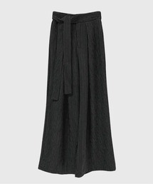 AMAJI（アマジ）の「ウエストストラップストライプワイドパンツ（スラックス）」