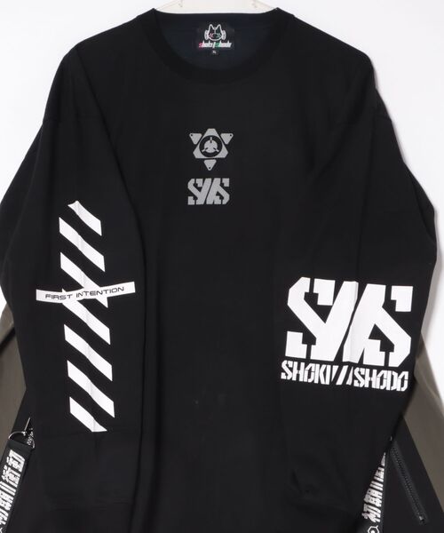 PANDIESTA(パンディエスタ)の「初期衝動/ ショキショウドウ ストラップ付きリフレクターロンT(M2)(Tシャツ/カットソー・メンズ・ブラック/ホワイト・L/XL/M)」の4枚目の写真
