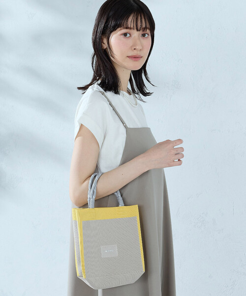 MONO COMME CA(モノコムサ)の「コードハンドル ミニトート(トートバッグ・レディース・グリーン/ベージュ/ブルー/ブラック・FREE)」の3枚目の写真