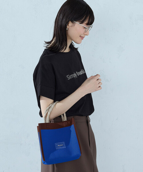 MONO COMME CA(モノコムサ)の「コードハンドル ミニトート(トートバッグ・レディース・グリーン/ベージュ/ブルー/ブラック・FREE)」の8枚目の写真