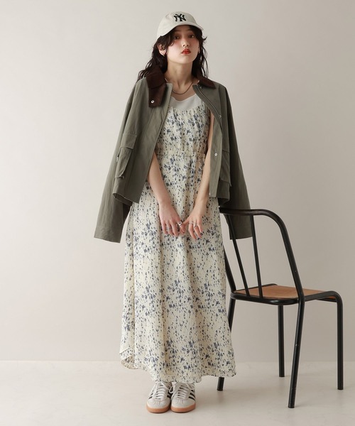 RAGEBLUE(レイジブルー)の「バックリボン/楊柳柄キャミワンピース(ワンピース・レディース・ブルー系/ブラック系/ネイビー系/ホワイト系・FREE)」の5枚目の写真