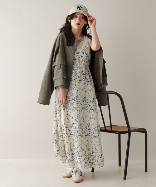 RAGEBLUE(レイジブルー)の「バックリボン/楊柳柄キャミワンピース(ワンピース・レディース・ブルー系/ブラック系/ネイビー系/ホワイト系・FREE)」の6枚目の写真