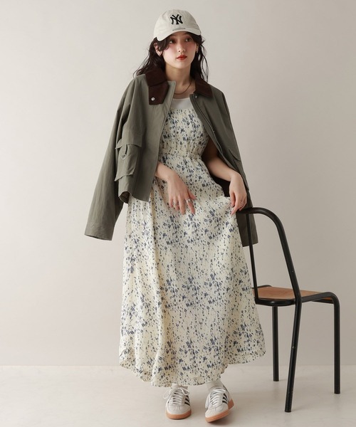 RAGEBLUE(レイジブルー)の「バックリボン/楊柳柄キャミワンピース(ワンピース・レディース・ブルー系/ブラック系/ネイビー系/ホワイト系・FREE)」の7枚目の写真