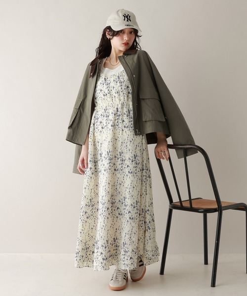 RAGEBLUE(レイジブルー)の「バックリボン/楊柳柄キャミワンピース(ワンピース・レディース・ブルー系/ブラック系/ネイビー系/ホワイト系・FREE)」の8枚目の写真