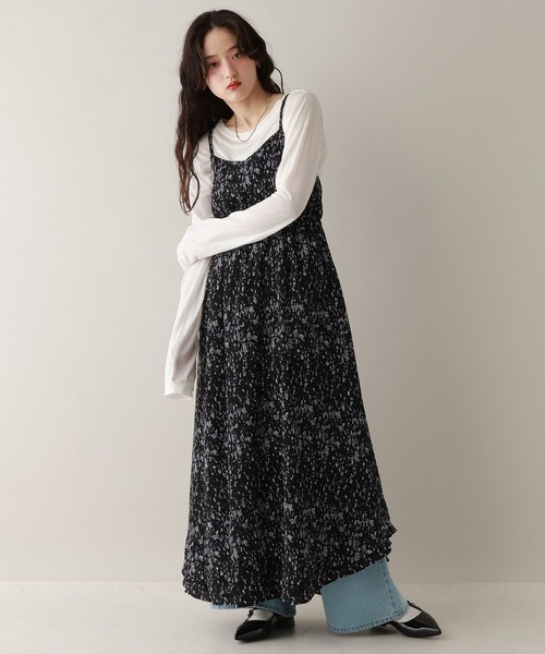 RAGEBLUE(レイジブルー)の「バックリボン/楊柳柄キャミワンピース(ワンピース・レディース・ブルー系/ブラック系/ネイビー系/ホワイト系・FREE)」の9枚目の写真