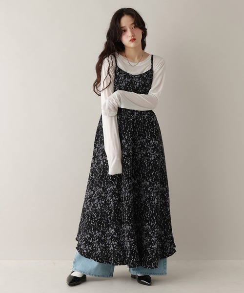 RAGEBLUE(レイジブルー)の「バックリボン/楊柳柄キャミワンピース(ワンピース・レディース・ブルー系/ブラック系/ネイビー系/ホワイト系・FREE)」の10枚目の写真