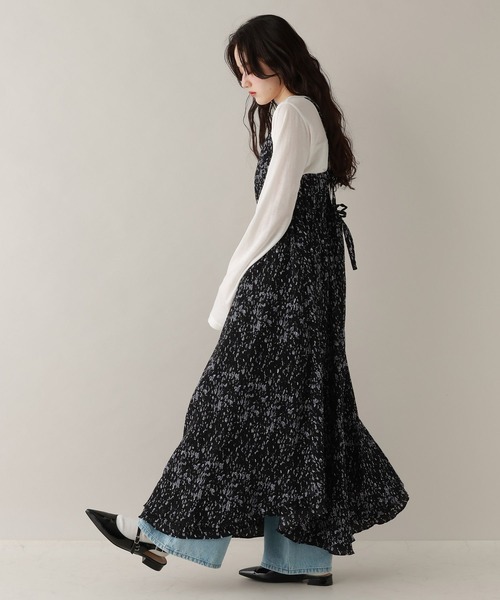 RAGEBLUE(レイジブルー)の「バックリボン/楊柳柄キャミワンピース(ワンピース・レディース・ブルー系/ブラック系/ネイビー系/ホワイト系・FREE)」の12枚目の写真