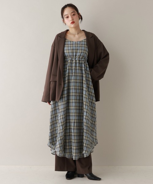 RAGEBLUE(レイジブルー)の「バックリボン/楊柳柄キャミワンピース(ワンピース・レディース・ブルー系/ブラック系/ネイビー系/ホワイト系・FREE)」の15枚目の写真