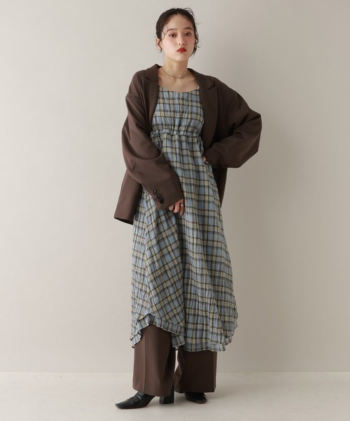 RAGEBLUE(レイジブルー)の「バックリボン/楊柳柄キャミワンピース(ワンピース・レディース・ブルー系/ブラック系/ネイビー系/ホワイト系・FREE)」の16枚目の写真