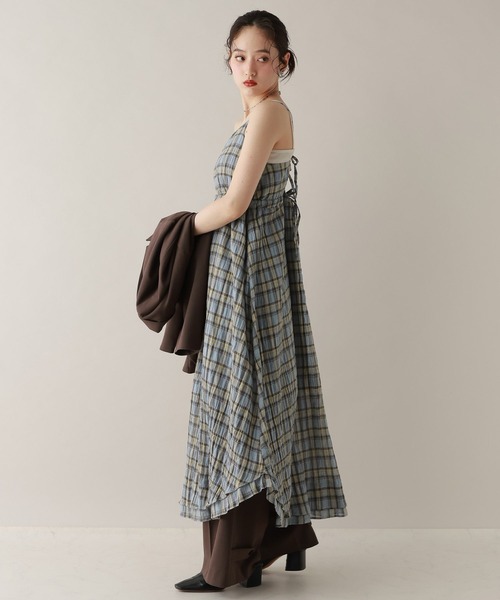 RAGEBLUE(レイジブルー)の「バックリボン/楊柳柄キャミワンピース(ワンピース・レディース・ブルー系/ブラック系/ネイビー系/ホワイト系・FREE)」の19枚目の写真