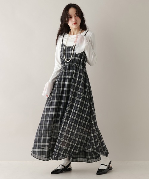 RAGEBLUE(レイジブルー)の「バックリボン/楊柳柄キャミワンピース(ワンピース・レディース・ブルー系/ブラック系/ネイビー系/ホワイト系・FREE)」の21枚目の写真